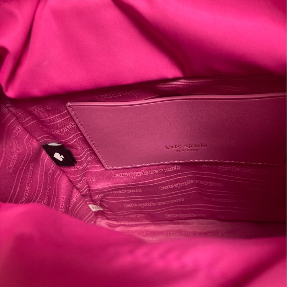 New Kate Spade Purse Boxxy Tote Vivid Snap Pink Quilted Handbag - Picture 14 of 16